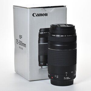 Canon EF 75-300mm f/4-5.6 III Telephoto Zoom Lens in Box MINT